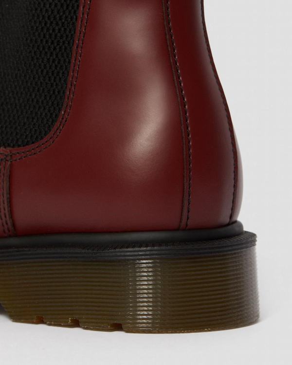 Dr Martens Dámské Chelsea Boty 2976 Smooth Červené, CZ-756104